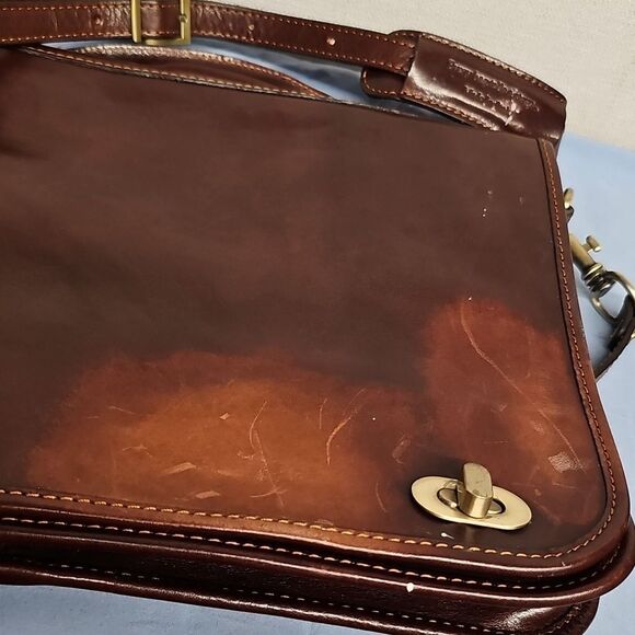 TIME RESISTANCE LEATHER BRIEFCASE BFPM-07-070 - Picture 8 of 13